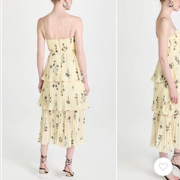 Self portrait Yellow Floral Silhouette Midi Dress - Picture 2 of 6